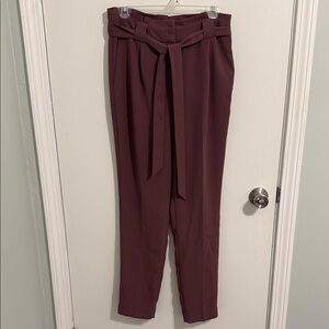 Express Eggplant Paper Bag Trousers